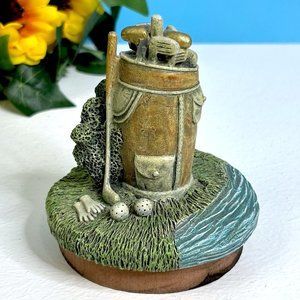 Vintage Golf Clubs Bag Jar Candle‎ Topper Lid Capper 2.75" Opening